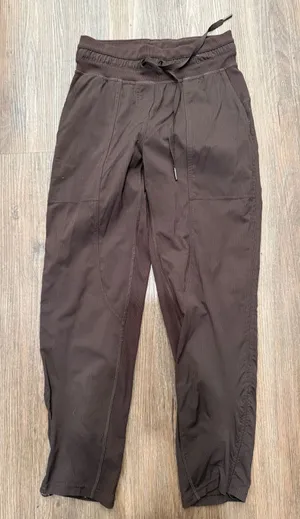 Lululemon dance Studio Jogger‎ 2 Brown Java Pinstripe LW6CDQS High Pants thumbnail 1
