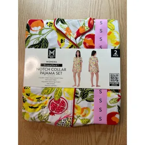 New Women’s 2Pc Member's Mark Shirt & Shorts Fruit Print Pajamas Set Small 4/6 thumbnail 4
