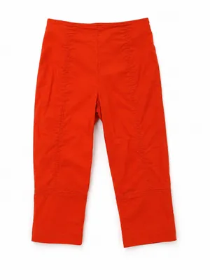 Anthropologie Maeve Structured Bombshell Capri Pants Red Orange 0 thumbnail 7
