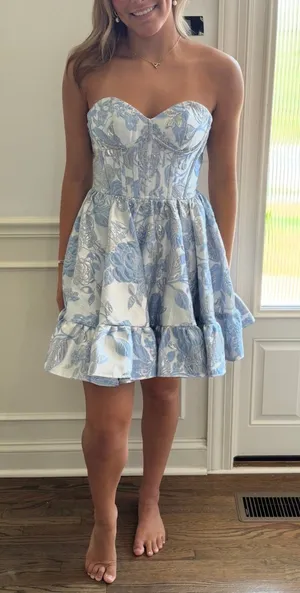 Sherri Hill Homecoming Dress Blue size 6 thumbnail 1