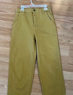 Madewell mustard colored‎ jeans thumbnail 1