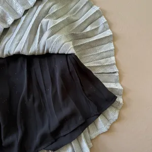 Plaid Pleated Sequin Midi Skirt Silver Size XS thumbnail 4