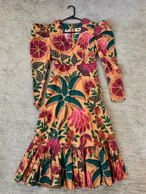 Farm Rio Floral-Print Cotton-Poplin Midi Dress thumbnail 2