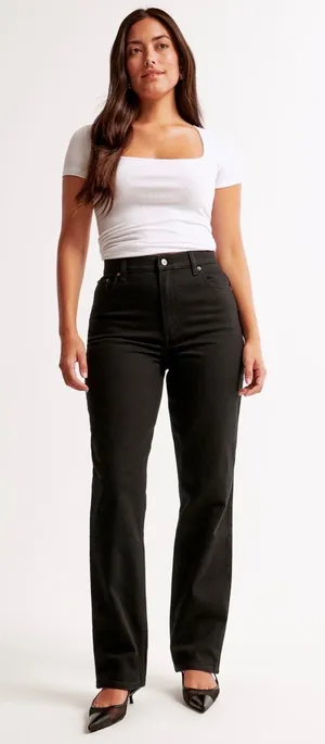 Abercrombie Curve Love Ultra High Rise 90s Slim Straight Jean thumbnail 2