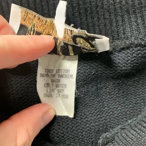 Vintage Studz Collection Black Sweater with Gold Golf Accents S thumbnail 4