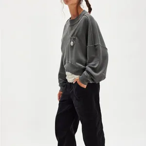 Free People We the Free Hi-Lo Pullover Black Gray XS NWT thumbnail 3