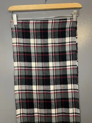 Softer Than Cashmere Scarf Womens Black Gray White Red Plaid Fringe Winter Korea thumbnail 2
