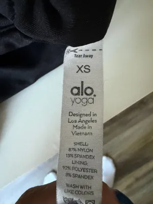 Alo Black Asymmetrical Yoga Sports Bra One-Shoulder thumbnail 3