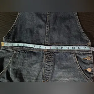 Free People Denim Raw Hem Mini Overall Skirt Size 4 thumbnail 14
