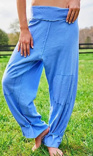 FREE PEOPLE Intimately‎ - Organic Cotton Blue Lounge Pants Size SP thumbnail 1