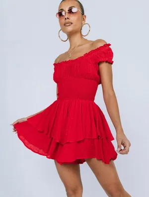 Princess Polly The Love Galore Romper Red thumbnail 1