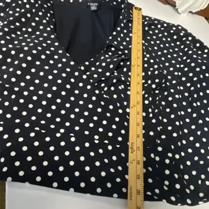Chaps size XL wrap dress polka dot dress ruffles thumbnail 9
