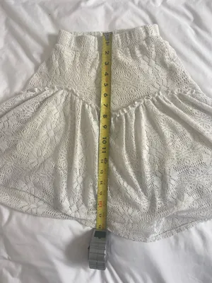 Zara Girls Boho Embroidered Eyelet Lace Ruffle Skirt Size 11-12  thumbnail 6