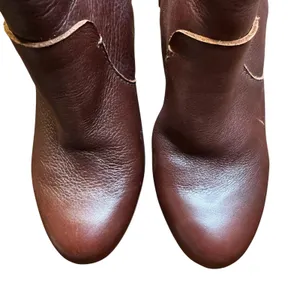 Dolce Vita Booties Womens Size 7.5 Brown Leather Ankle Zip High Heel Lined Boots thumbnail 2