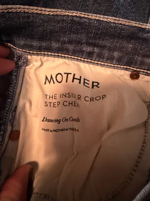 MOTHER The Insider Crop Step Chew Denim Jeans Blue Size 26 thumbnail 8
