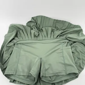 Gold Hinge Pleated Tennis Skirt Skort Sea Green Women XS Pickleball Preppy thumbnail 4