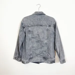 Madewell Denim Patch Pocket Trucker Jacket in Noll Wash Gray Small thumbnail 5