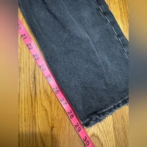 Size 27/4R Curve Love High Rise Dad Jeans Black Distressed thumbnail 10