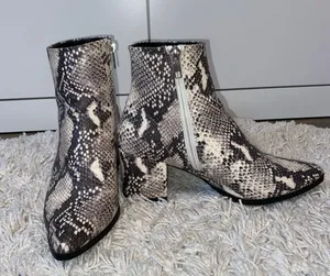 Madden Girl Snake Skin Booties thumbnail 1