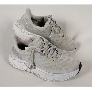 HOKA Women's US 7B Arahi 6 Silver Lightweight Running Shoes READ thumbnail 2