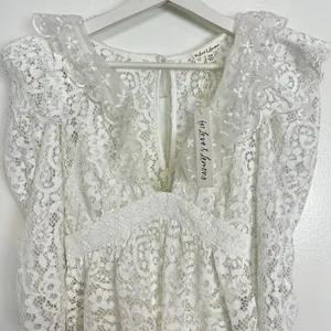 FOR LOVE & LEMONS Santo Romper in White Size XX-Small NWT thumbnail 6