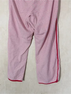 LAKE Women’s 100% Pima Cotton Classic Red Ticking Stripe Pajamas Set M thumbnail 11