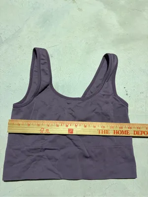 Athleta Women's Scoop Neck Ribbed Crop Tank purple medium thumbnail 3