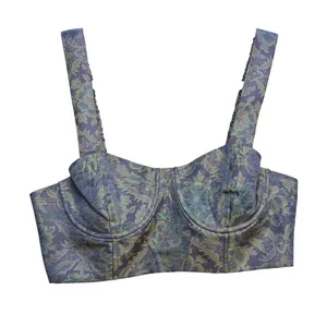 Urban‎ Outfitters Bustier Top Womens Medium Gold NWT Brocade Floral Corset Crop thumbnail 1