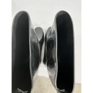 Womans Size 9 Black Tall Rubber Rain Boots thumbnail 6