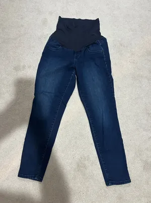 Aglow Women’s Dark Blue Maternity Jeggings thumbnail 1