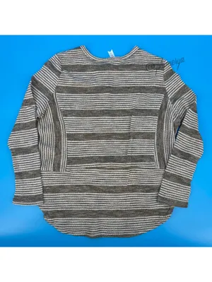 L Love Y2K Vintage Striped Women's Long Sleeve Henley Top Size M NWOT thumbnail 2