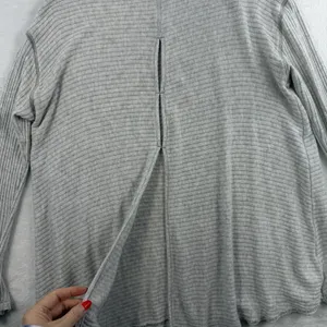 We The Free People Sweater M Medium Love Split Tunic Blue‎ Ribbed OB519393 Gray thumbnail 13