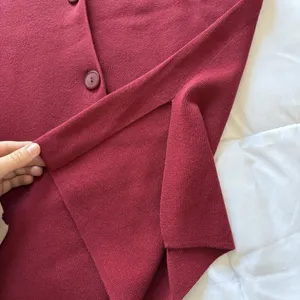 Vintage Womens‎ Medium Red Cardigan Sweater 100% Cotton Button Down Fall Autumn thumbnail 5