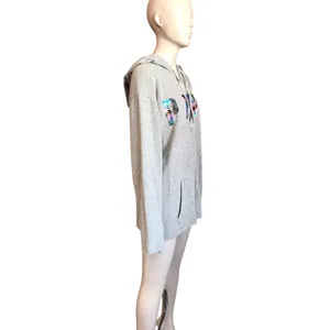 Pink Victoria’s Secret Gray Tropical Zip Up Jacket thumbnail 3