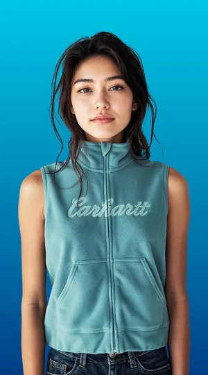 Carhartt tank fleece size medium Teal thumbnail 1