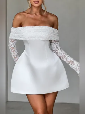 Baby Boo Georgianna Mini Dress, L, Ivory thumbnail 2
