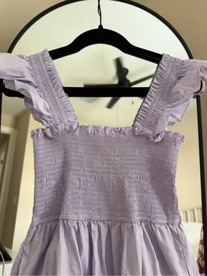 miami Lilac Ruffle-Strap Smocked Dress thumbnail 3