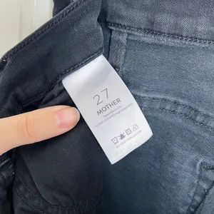 MOTHER • The Hustler Ankle Fray jeans washed black Not Guilty bootcut flare crop thumbnail 9