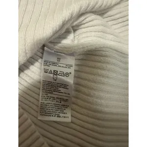 Banana Republic Off-The-Shoulder Ribbed Knit Sweater Cream XS thumbnail 3