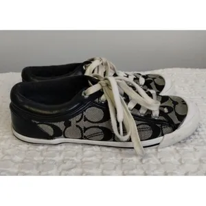 Coach New York Women's Black Lace Up Shoes/Sneakers Size 6B SKU 2340 thumbnail 4