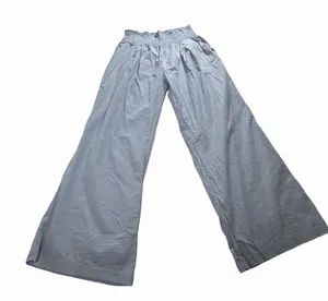 Women's Wide Leg Palazzo High Waist Linen Casual Pant Size XL #260408 thumbnail 1