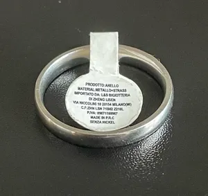 Silver stainless steel ring size 10 thumbnail 1