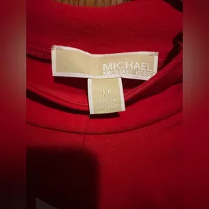 Michael Kors Red Currant Button Shoulder Women’s Medium Stretch Knit thumbnail 4