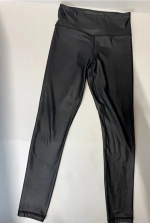 ZYIA Black High-Waist Leggings ankle length Shiny black size 4 thumbnail 1