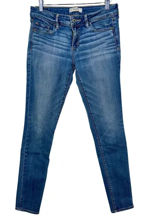 Abercrombie & Fitch Blue Denim Low Rise Skinny Jeans Womens Size 27 4 W27 x L31 thumbnail 1