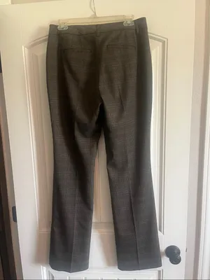 Classic Plaid Women's Dress Pants - Gray thumbnail 2