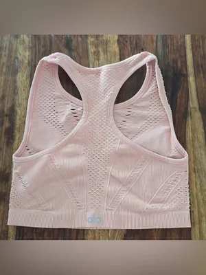 ALO Yoga Lark Perforated Sports Bra thumbnail 4