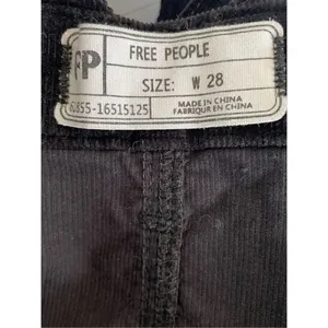 Free People Women’s Corduroy Jumper mini dress Black Size 28 thumbnail 11