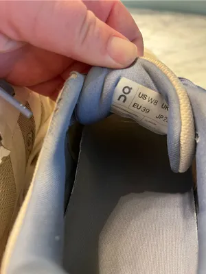 On Running Men's Athletic Shoes in Light Gray with Navy and Orange Accents thumbnail 5