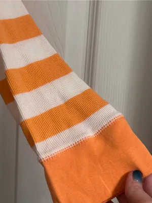 L.R.L. Lauren Ralph Lauren Orange & White Striped Top thumbnail 4